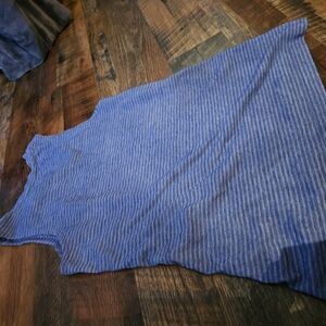 Blue Striped Sleeveless Top